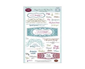 JustRite Papercraft Clear Stamps 6&quotX8" Happy Occasion Belly Bands