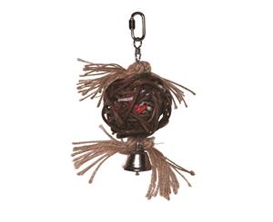 Kazoo Hanging Wicker Ball With Bell