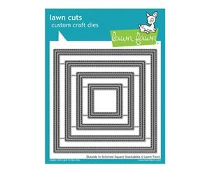 Lawn Cuts Custom Craft Die - Outside In Stitched Square Stackables