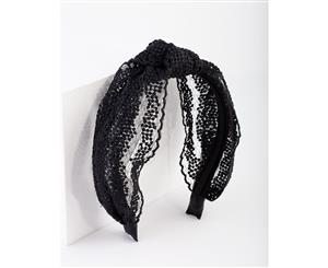 Lovisa Black Lace Knot Headband