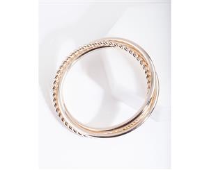 Lovisa Rose Gold Russian Twist Bangle Set