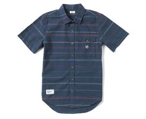 Lrg Somali Short Sleeve Woven Shirt Nautical Blue - Blue