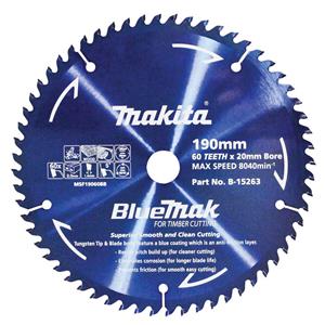 Makita 190mm 60T TCT Circular Saw Blade for Wood Cutting - Mitre Saws - BLUEMAK