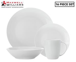 Maxwell & Williams 16-Piece Cashmere Resort Coupe Dinner Set - White