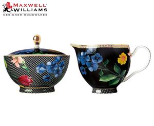 Maxwell & Williams Teas & C's Contessa Sugar & Creamer Set Black