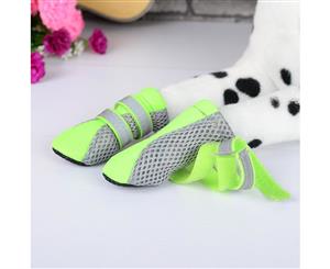 Medium Green Fashion Mesh Dog Boots (4.5x3.6cm)