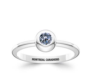 Montreal Canadiens Sapphire Ring For Women In Sterling Silver Design by BIXLER - Sterling Silver