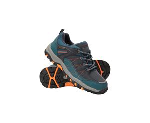 Mountain Warehouse Walking Shoes Stampede Kids Waterproof Suede and Mesh Upper - Blue