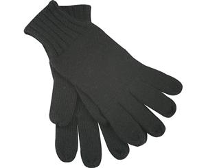 Myrtle Beach Adults Unisex Knitted Gloves (Black) - FU446