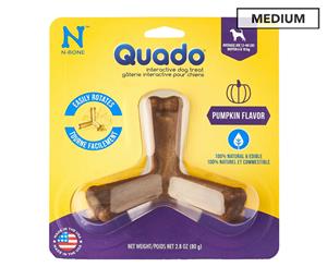 N-Bone Quado Medium Dog Interactive Bone Pumpkin 80g