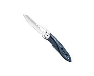 New Leatherman skeletool kbx combo blade folding pocket knife denim blue