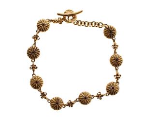 Nialaya Red Cz 18K Gold 925 Silver Bracelet