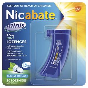 Nicabate Minis Quit Smoking Lozenge 1.5mg 20 pieces