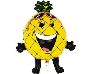 Oaktree 32 Inch Pineapple Shaped Foil Party Balloon (Yellow) - SG8220