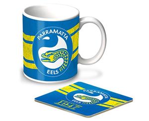 Parramatta Eels NRL Heritage Design Coffee Mug and Coaster Gift Set