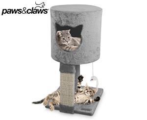 Paws & Claws 30x30x60cm Catsby Scratching Tower Hideaway - Grey