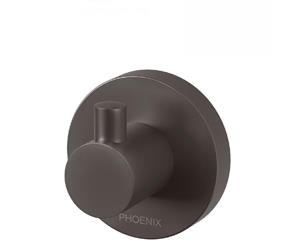 Phoenix Radii Robe Hook Round Plate Gun Metal RA897 GM