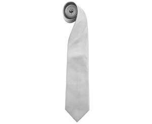 Premier Mens Fashion Colours Work Clip On Tie (Silver) - RW1163