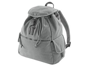 Quadra Vintage Canvas Backpack - 18 Litres (Vintage Light Grey) - BC766