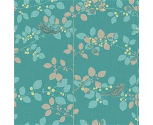 Rasch Portfolio VIII Tree Blossom Floral Wallpaper Teal (206036)