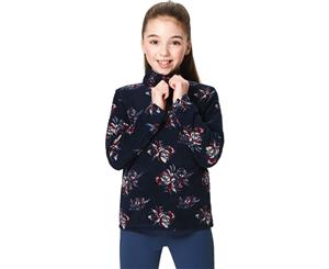 Regatta Boys & Girls Lovely Jubblie Half Zip Fleece Top - Navy Floral