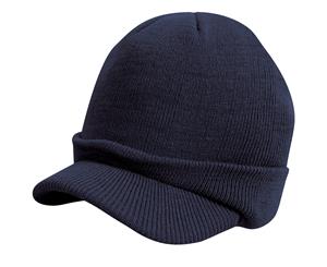 Result Unisex Esco Army Knitted Winter Hat (Navy Blue) - BC989