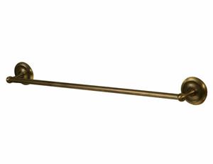 Retro Bathroom Antique Brass Wall Mounted Bath Rack Single Towel Bar Hanger 610mm