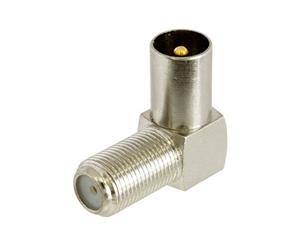 Right Angle Pal Plug- F Socket Adaptor 'F'