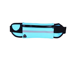 SPORX Light Slim Running Belt Zip Waist Pouch 4 colour Blue