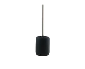 Salt & Pepper Suds Toilet Brush Ceramic Holder 39cm Black