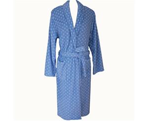 Sanvo Fashion - Luxurious Supersoft Coral Fleece Bathrobe - Blue