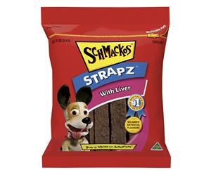 Schmackos Strapz Dog Treats Liver 500g