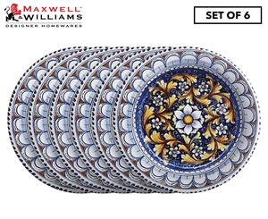 Set of 6 Maxwell & Williams 26.5cm Ceramica Salerno Medici Plate