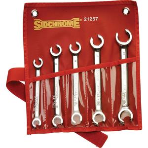 Sidchrome 5 Piece Metric Flare Nut Spanner Set