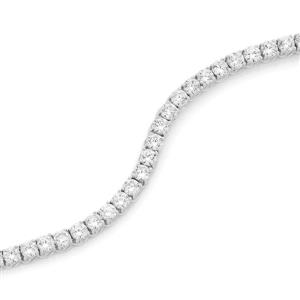 Silver 4mm Claw Set CZ Tennis Bracelet