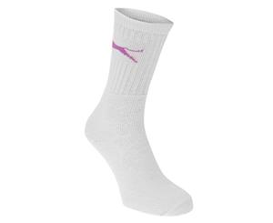 Slazenger Women 5 Pack Crew Socks Ladies - White