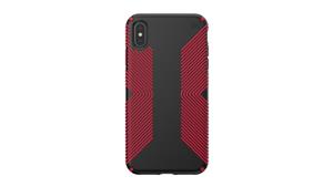 Speck Presidio Grip Case for iPhone XS Max - Black/Dark Poppy Red