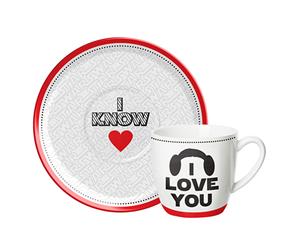 Star Wars Porcelain Tea Cup Mug with Saucer &quotI Love You I Know" design