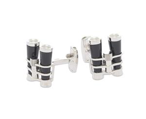 Sterling Onyx Binocular Cufflinks