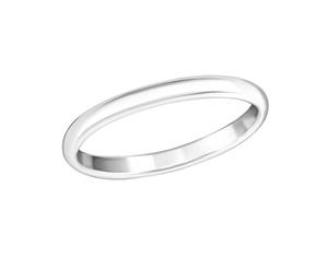 Sterling Silver Round Midi Ring