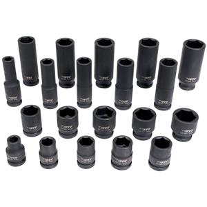 TTI 20pc 3/8inch Standard Metric and Deep Impact Socket Set TTI38D20SDD