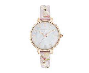 Ted Baker Kate Collection Mother of Pearl & Pink Floral 38mm