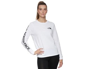 The North Face Women's Brand Proud Long Sleeve Tee / T-Shirt / Tshirt - White