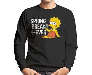 The Simpsons Spring Break 4ever Lisa Men's Sweatshirt - Black