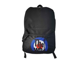 The Who Backpack Bag Classic Mod Target Band Logo Official - Black