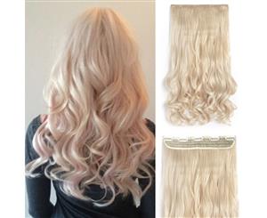 Thick Blonde High Grade Synthetic Wavy Curly Hair Clip-In Hair Extension 5 Clips 22"