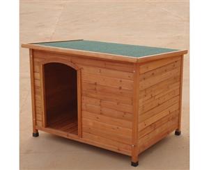 Tinnapets X-Large Log Cabin Timber Pet Dog Kennel House With All Features