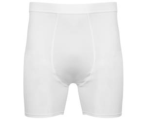 Tombo Mens Baselayer Boxer Shorts (White/White) - RW5465