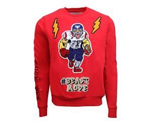 Top Gun Beast Mode Crewneck Sweatshirt Red - Red