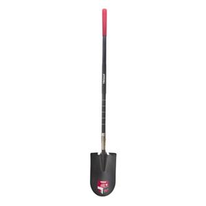 Trojan PowerStep Long Fibreglass Handle Round Mouth Post Hole Shovel